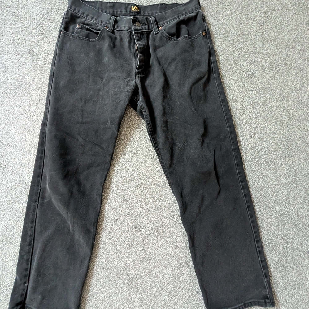 Lee Men's Dark Gray Relaxed Jeans